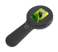 PUSOKEI Microscopio Portatile Portatile 200X |Lente d'ingrandimento Digitale con 16 Luci LED per Saldatura di Riparazione di Circuiti (BLACK)