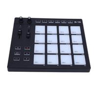 PUSOKEI MIDI Controller BEAT Maker Machine, Controller MIDI BEAT Pad MIDI Retroilluminato RGB con 16 Tamponi, 2 Fader Assegnabili e 2 Manopole Regolabili, Drum Pad MIDI per Produzione