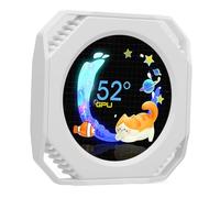 PUSOKEI Monitor Temperatura Computer da 2,1", Schermo per Dispositivo di Raffreddamento d'Acqua Supportato da Tema Dinamico, Pannello Sensore Case PC RGB, Mini Schermo Secondar (White)