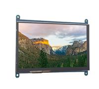 PUSOKEI Monitor Touchscreen per, Touch Screen Capacitivo HDMI LCD da 7 '' con risoluzione Ultra Chiara HD 1024x600, Display Capacitivo per Monitor Portatile HDMI USB per