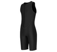 PUSOKEI Muta da Immersione Termica Senza Maniche da 2 Mm per Uomo con Zip Frontale Surf Snorkeling Sport Acquatici Nera Taglia S (XL)