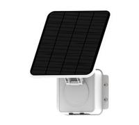 PUSOKEI Pannello Solare da 4 W per Telecamera di Sicurezza, Supporto Regolabile a 360° (WHITE)