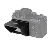 PUSOKEI Parasole LCD per Fotocamera da 3,2 Pollici, Design Pieghevole con Floccatura in ABS e Adesivo Posteriore, Copertura Protettiva per Lo Schermo per la Fotografia All'aperto (4:3)