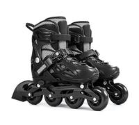PUSOKEI Pattini in Luminosi Regolabili per Bambini |8 Ruote Luminose ABEC-7 Cuscinetti Smooth Ride Ragazzi Ragazze (BLACK L)