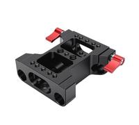 PUSOKEI Piastra Base della Fotocamera con Morsetto per Asta da 15 Mm |Piastra Base Treppiede in Lega di Alluminio per Impianto Video