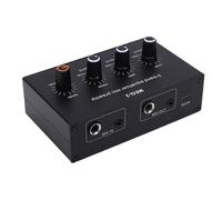 PUSOKEI Preamplificatore Microfonico, Preamplificatore Microfonico Equalizzatore a 3 Bande, Guadagno 0-20dB Guadagno Microfono Regolabile con Ingresso e Uscita Microfono da 3,5 Mm