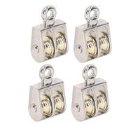 PUSOKEI Puleggia per Cavo 100KG 220LBS Set di Puleggia Doppia con Cuscinetti per attività di Sollevamento Efficienti