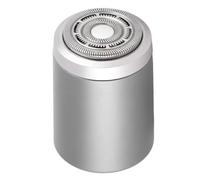 PUSOKEI Regolabarba Elettrico per Uomo, Elevata Nitidezza, Acciaio Al Alluminio, Design Impermeabile, Toelettatura Multi-angolo, Portatile da Viaggio, Argento