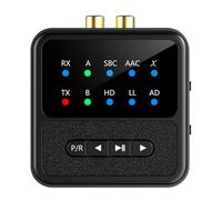 PUSOKEI Ricevitore Trasmettitore Bluetooth 5.4, Adattatore Audio Wireless con Audio Senza Perdita di Dati e Connessione a Bassa Latenza, Supporta 2 Dispositivi per Cuffie, Altoparlanti,