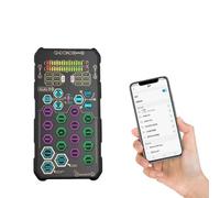 PUSOKEI Scheda Audio Live Portatile, Mixer Audio USB K9 Voice Changer con Microfono e Auricolare, 6 Effetti Vocali e modalità Canto, Supporto Bluetooth per Telefono e Computer