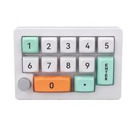 PUSOKEI Tastierino Numerico Meccanico a 12 Tasti, Tre modalità Cablate Bluetooth da 2,4 GHz, Tastierino Numerico Meccanico Sostituibile a Caldo Retroilluminato RGB, Tastiera Macro (WHITE)
