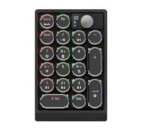 PUSOKEI Tastierino Numerico Meccanico retrò con Manopola, modalità Tripla BT/2.4G/cablata, Retroilluminazione RGB, 19 Tasti Sostituibili a Caldo, Tastierino Numerico USB per PC Desktop