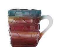PUSOKEI Tazza da Libro Dipinta a Mano in 3D Tazza da caffè con Libri Impilati in Resina Creativa per Topi di Biblioteca Insegnanti Bibliotecari Amanti della Letteratura