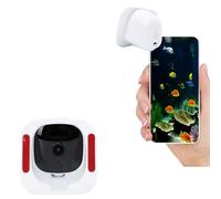 PUSOKEI Telecamera da Finestra 4MP 2K Bluetooth, Telecamere Interne WiFi da 2,4/5 GHz per Sicurezza Domestica, Grandangolo da 140°, Visione Notturna a Colori Al, Rilevamento di