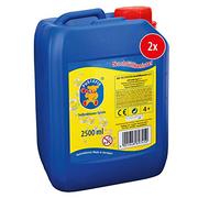 PUSTEFIX Bolle colorate prodotte in Germania, 2 x 2,5 l, per matrimoni, compleanni dei bambini, feste estive, bolle di sapone colorate per bambini e adulti