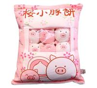 Pustino snack snack - giocattoli per animali, cuscino a tiro morbido | Peluche di dinosauro rimovibili, regalo di cuscino di maiale soffice, set di cuscini di ciliegia imbottita set decorativo