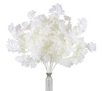 Pusuny Fiori di ciliegio artificiali decorativi, 89 cm, per vaso da pavimento alto, utilizzato come decorazione per la casa di nozze, fiori bianchi finti per centrotavola, bianco, 5 pezzi