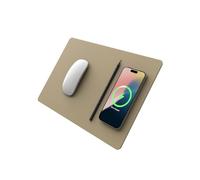 Put Hands3 Pro Qi - Tappetino per mouse con ricarica rapida wireless 13.6" x 8.9" x 0.22" Latte Cream