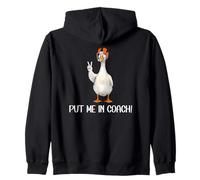 Put Me in Coach Dad Football Goose Duck Football Game Day Felpa con Cappuccio
