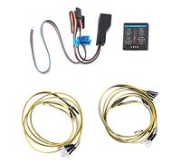 Puthernm 1/8 1/10 RC Auto 16 LED System di Luce Anteriore e Posteriore della Lampada Indicatori di Direzione Luci dei Freni per