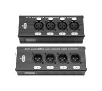 Puthernm 1 Paio di Cavi XLR Audio e su Rete A 4 Canali e 3 Pin, 1 +1 Femmina, Nero