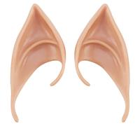 Puthernm 1 paio di fata in PVC orecchie da elfo finte di halloween del spaventoso decorazione di halloween orecchie protette punta morbida tono della pelle