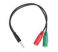Puthernm 1 pz Adattatore 2 in 1 Splitter 4 3.5mm Audio Auricolare Cuffia a 2 Femmina Jack Cuffie Mic Audio 3 per pc