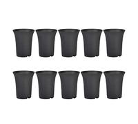 Puthernm 10Pcs Vasi da Fiori Rotondi Neri Vasi Profondi Un Vita Alta Sono Perfetti per Piante da Interno Ed Esterno, Semi,