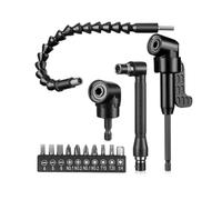 Puthernm 14 Pz 1/4 Pollice Estensione Esagonale Drill Set di Trapano Pieghevole Estensione Bit 105 Angolo Retto 90 Ad Angolo Retto