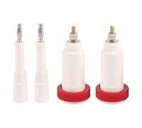 Puthernm 2 Paia di Jack un Croce un Banana da 4 Mm 10Kv -30Kv Connettore Ad Alta Tensione Spina e Presa Strumento per Test di Alimentazione