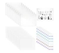 Puthernm 20 set di timbri trasparenti con pannelli Cutting Die Organizer Habitder Stamp Storage Pocket For Scrapbooking