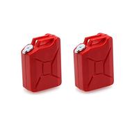 Puthernm 2PZ Mini Simulazione Serbatoio Carburante Strumenti di Decorazione per 1/8 1/10 RC Crawler Car SCX10 TRX4 D90,Rosso
