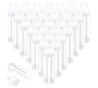 Puthernm 30 Pezzi Contenitori per Perline In Tubo Trasparente, Tubi di Plastica con Tappi, Contenitori per Bottiglie, Set per Perline, da Bagno