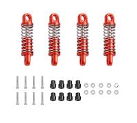 Puthernm 4 Pezzi Ammortizzatore in Lega Tipo Ammortizzatore Riempito di Olio per Rc Hobby Modello di Auto 1/28 K969 K989 P929 Drift, Rosso