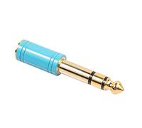 Puthernm 6,5mm 6,35mm 1/4Pollice a 3,5mm 1/8Pollici Jack Femmina Stereo Cuffie AUX Spina Audio Adattatore per Chitarra Spina Amplificatore Jack Mix Auricolari Altoparlante Mic (Blu)