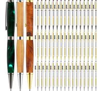 Puthernm 60 Pezzi Kit di Penna Torchiata per Legno 7 mm Slim Bulk con Pacchetto di Ricarica Progetti in Legno per Regali Fai Da Te