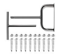 Puthernm Aeratore Spike per Prato Utensili da Giardino In Metallo Manuale per L'Aerazione del Terreno e la Rimozione del Feltro Erboso.