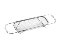 Puthernm Cesto per allungabile in acciaio , scolapiatti per , piatti per pasta, colino da cucina regolabile, misura piccola