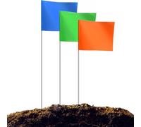 Puthernm Confezione da 100 Bandiere per Segnaletica, Bandiere per Prato, Bandiere Orizzontali 15x4x5 Pollici, Bandiere per, Bandiere per Prato, Segnaletiche per Giardino Durevoli e Facili