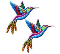 Puthernm Decorazione da parete per esterni in metallo blu - Decorazione da parete ' in metallo 3D - Decorazione per recinzioni esterne - Decorazione per recinzioni da giardino