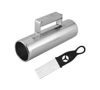 Puthernm Guiro Professionale nel Acciaio Inossidabile di Dimensioni con Raschietto Strumento Musicale Un Percussione nel Merengue Latino 10 Pollici X3 Pollici estremità Aperte