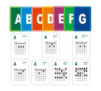 Puthernm Guitar Chord And Scale Learning Cards Guitar Chord Cards Kit Guitar Chord Cards per Chitarra Acustica Ed Elettrica per Imparare, Esercitarsi, Insegnare