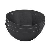 Puthernm Kit da 3PCS per Fioriera Sospesa In Tessuto Non Tessuto Nero da 14 Pollici con Inserti per Pianta Sospesa A Forma di Seta.