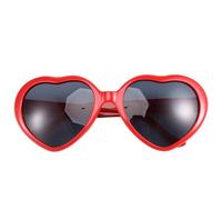 Puthernm Moda Carino Retro' Occhiali da Sole a Forma di del Cuore Mascherata Caldo - Rosso