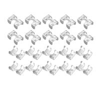 Puthernm Morsetti per Cavi In Acciaio da 1/4 di Pollice Fibbia In Metallo Fibbia per Corda Clip per Fibbia per Tessitura Porta Corda Morsetti per Doppia Corda (20 Pezzi)