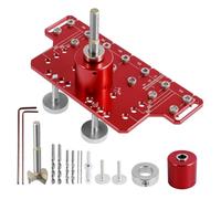 Puthernm per Fori per Perni per Mensole e Morsetto per Cerniera Due In, per Posizionamento Cerniere, Localizzatore Guide per Fori per Cerniere per Lavorazione Legno