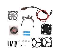 Puthernm per RC Car 3650 3660550540 Ventola di Raffreddamento del Dissipatore di del Motore con Sensore Termico Dissipatore di con Morsetto nel Lega di Alluminio CNC, Nero