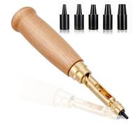 Puthernm Punch a Vite Giapponese Foro di Pugno in Pelle Regolabile Strumento Puncher Hollow per Cucire Cucire