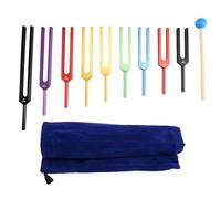 Puthernm Set di Diapason per Chakra, 174 Hz/285 Hz/396 Hz/417 Hz/528 Hz/639 Hz/741 Hz/852 Hz/963 Hz, per la guarigione dei Chakra, Terapia , multicolore