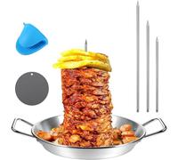 Puthernm Spiedino per griglia, spiedino verticale, accessori per barbecue come illustrato con 3 punte rimovibili (8/10/12 pollici), A